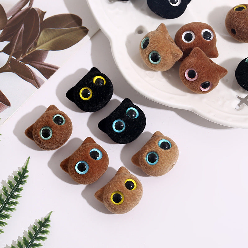 big eyes kitten acrylic beaded