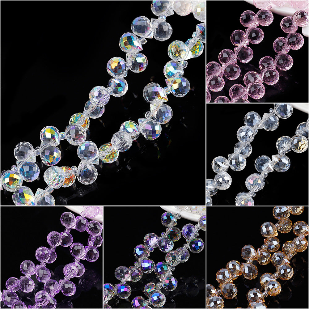 Internet celebrities hot new AB color horizontal hole strawberry crystal beads