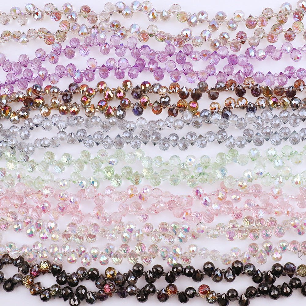 Internet celebrities hot new AB color horizontal hole strawberry crystal beads