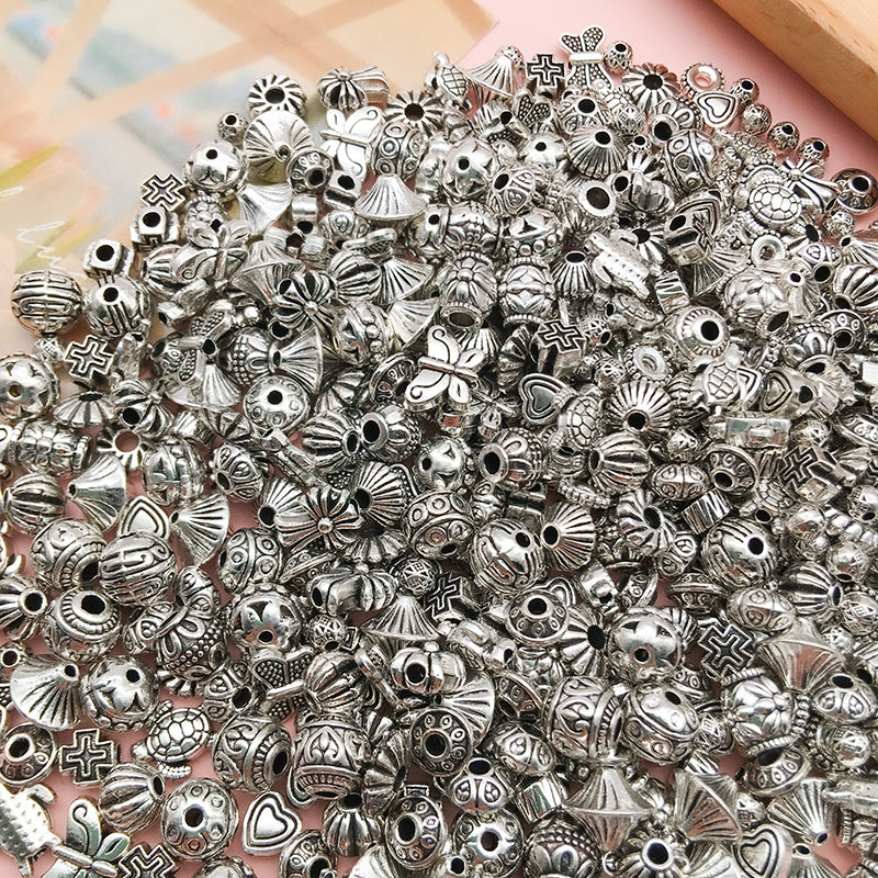 Retro alloy small hole beads