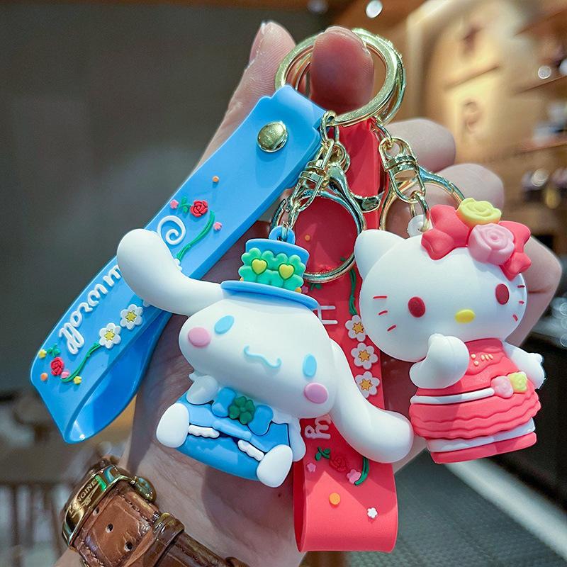 Cute cartoon cherry blossom Sanrio doll car keychain