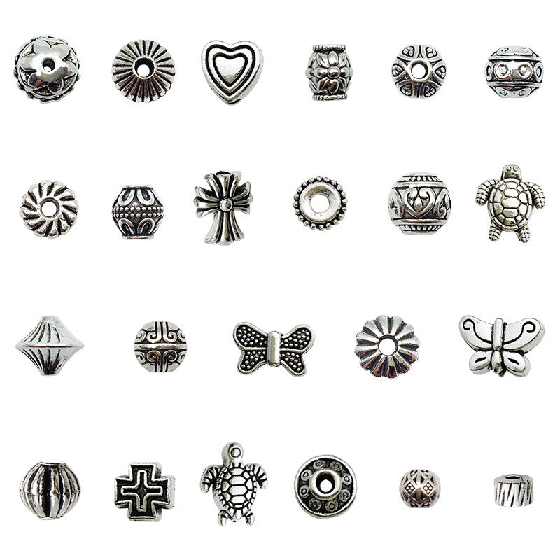 Retro alloy small hole beads